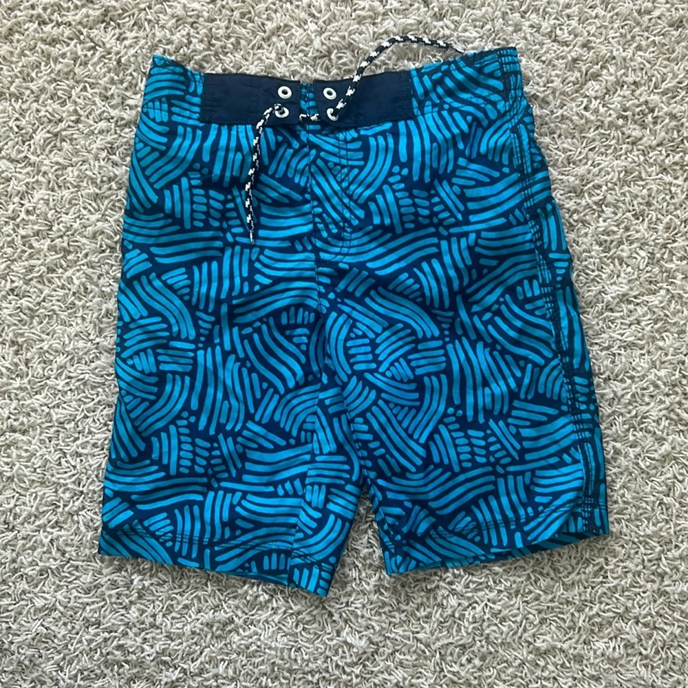 Gymboree Boys Medium (7-8) Blue Swim Trunks